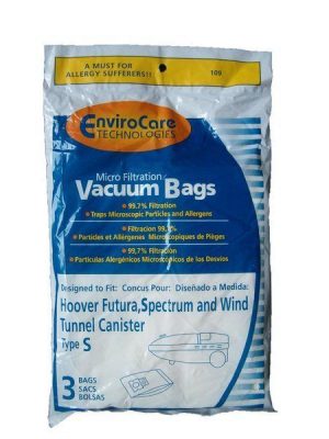 Paper Bag for Hoover Type S Vacuum – Pack of 3 Bags